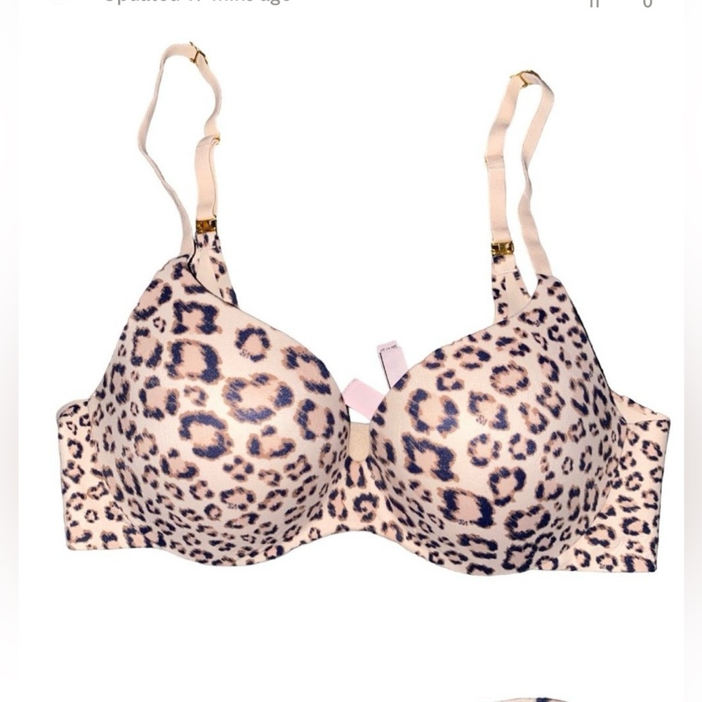 Victoria's Secret Cream and Black Leopard Bra